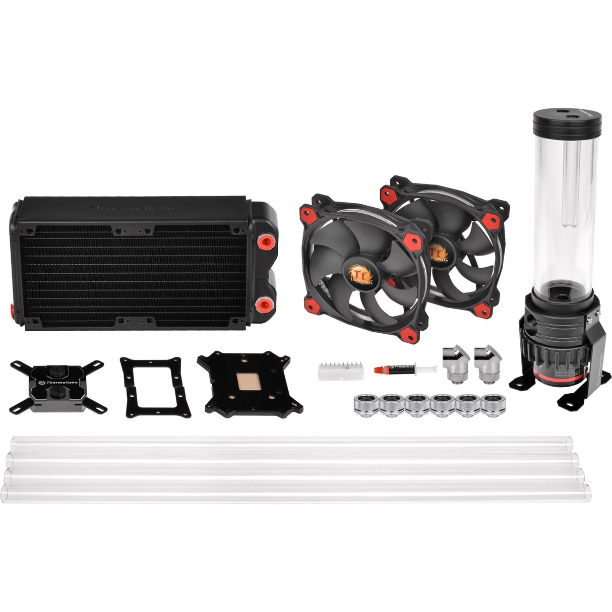 Thermaltake Pacific Gaming RL240 D5 Hard Tube Water Cooling Kit Vandkøling (sort rød)