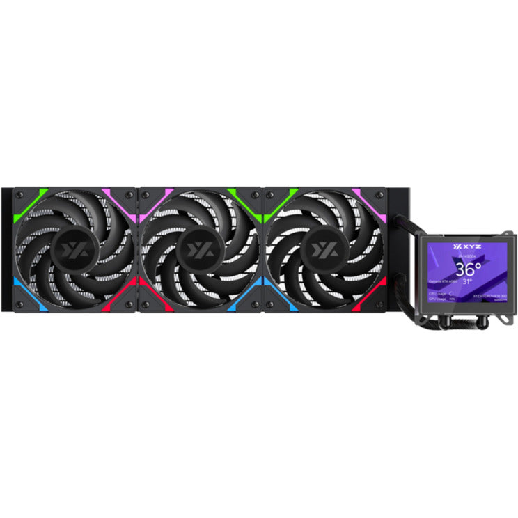 Xyz pc gear hydroview aio 360 vandkøling (sort, argb, pwm)