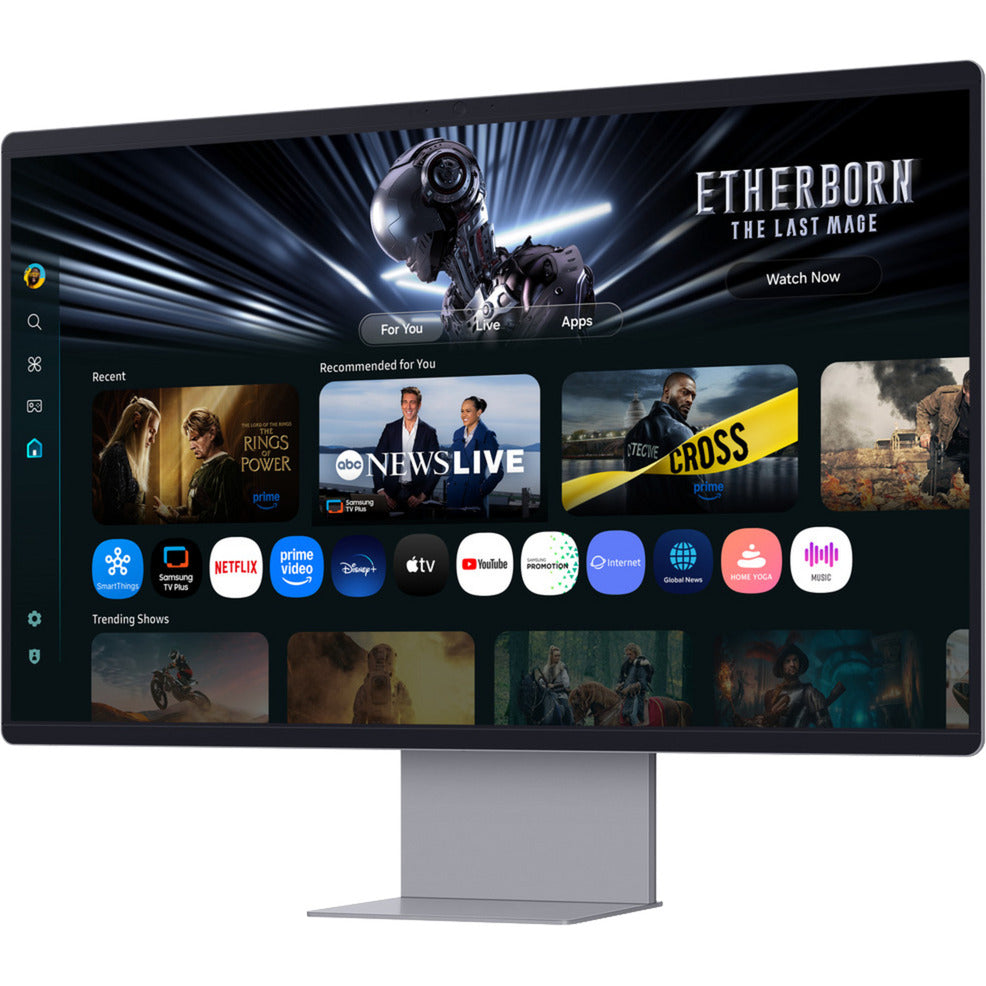 Samsung smart monitor m9 m90sf 32 4k uhd (sølv, hdmi, skærmport, 2x usb-a, usb-c, wi-fi 5, bt, 165 hz)