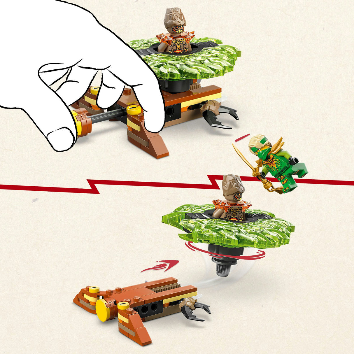 Lego ninjago 71850 lloyd vs. elemental monster spinner