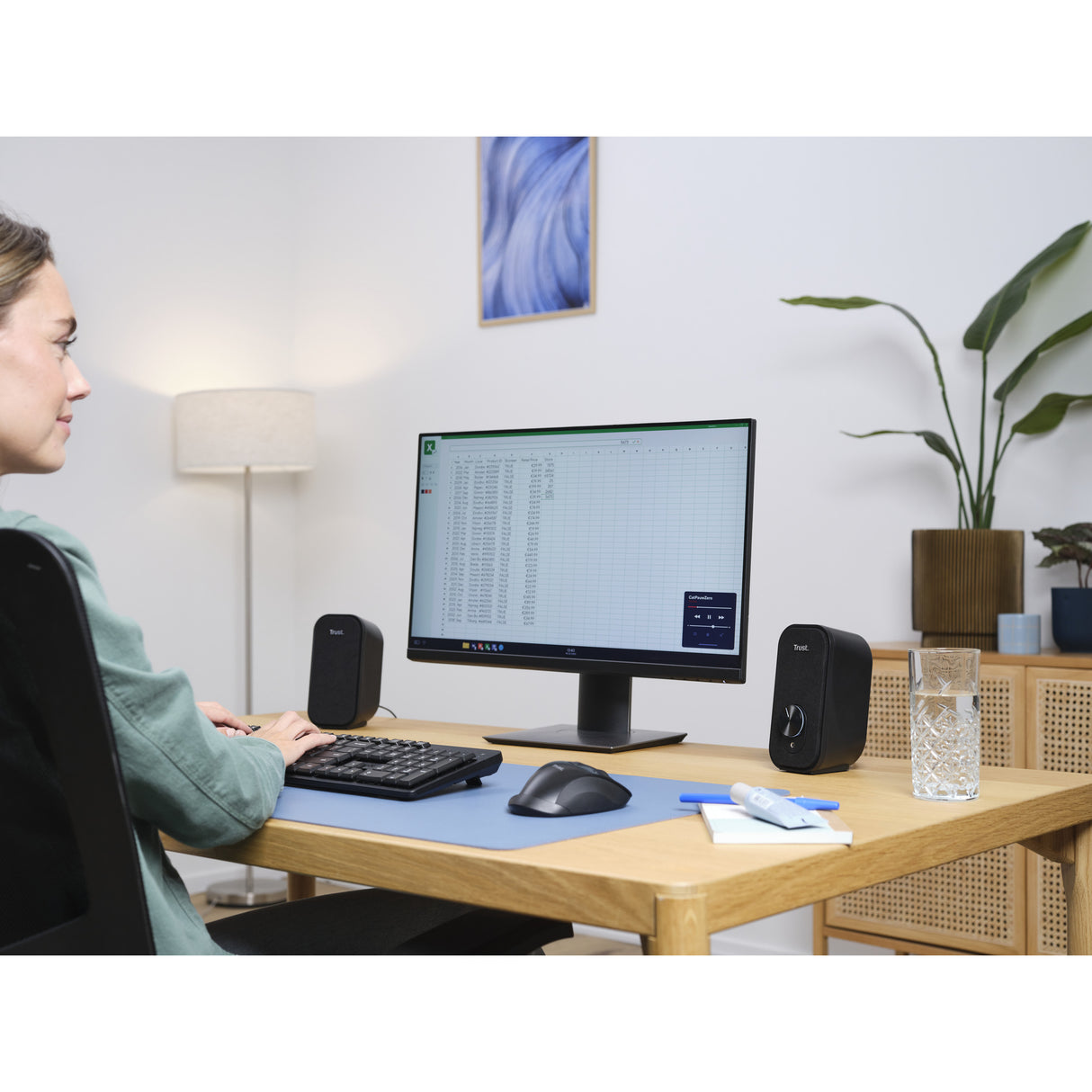 Trust ador 2.0-luidsprekerset pc-luidspreker (zwart grijs)