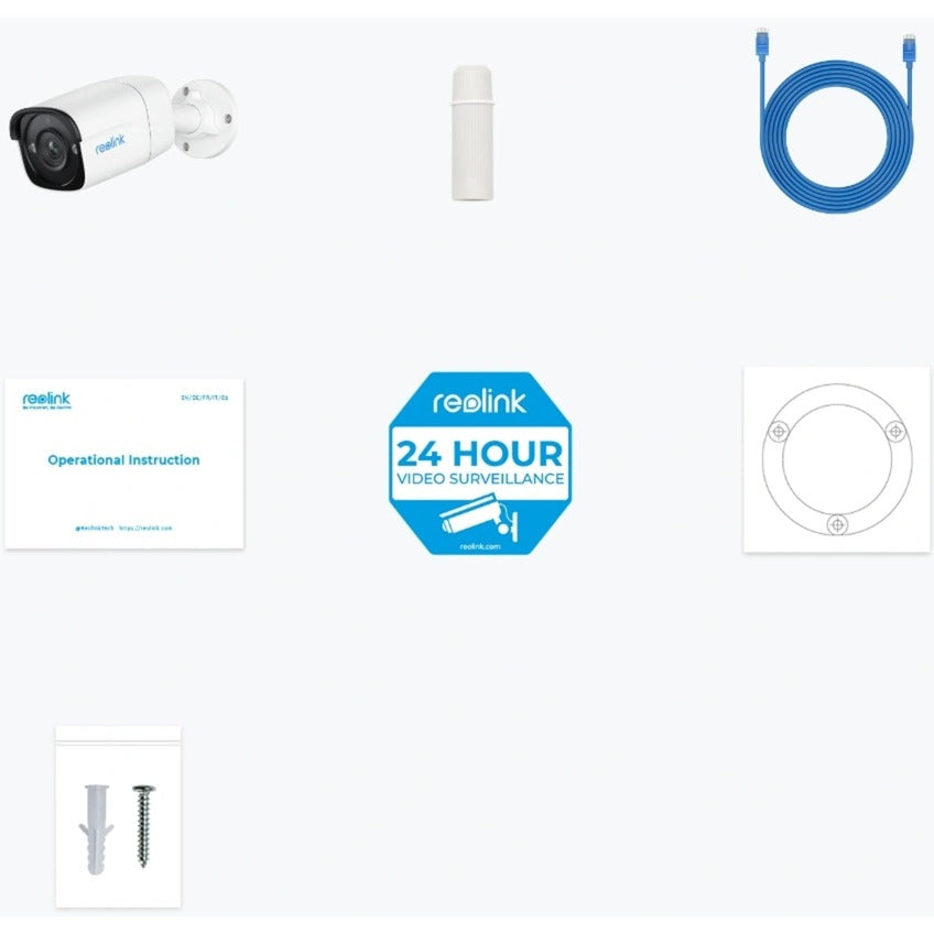 Reolink p320, 5 mp IP PoE sikkerhedskamera (hvid)