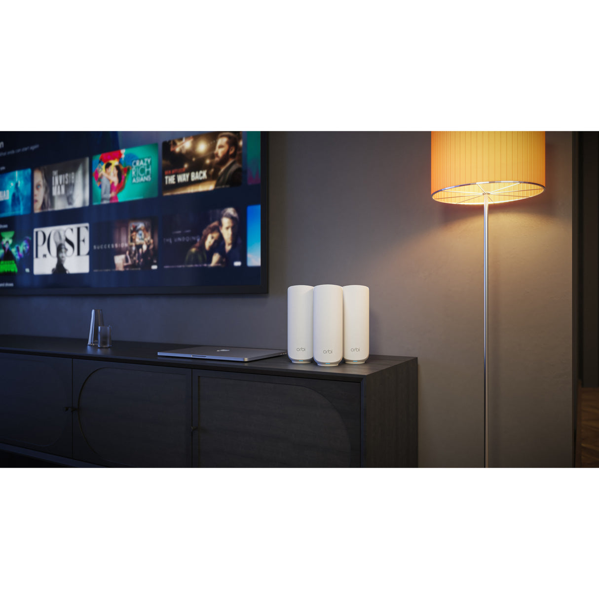 Netgear Orbi 370 WiFi mesh system, dual-band WiFi 7 mesh system, 3 styks mesh router (hvid, 1x Orbi WiFi 7 router (RBE371), 2x Orbi WiFi 7 satellitter (RBE370))