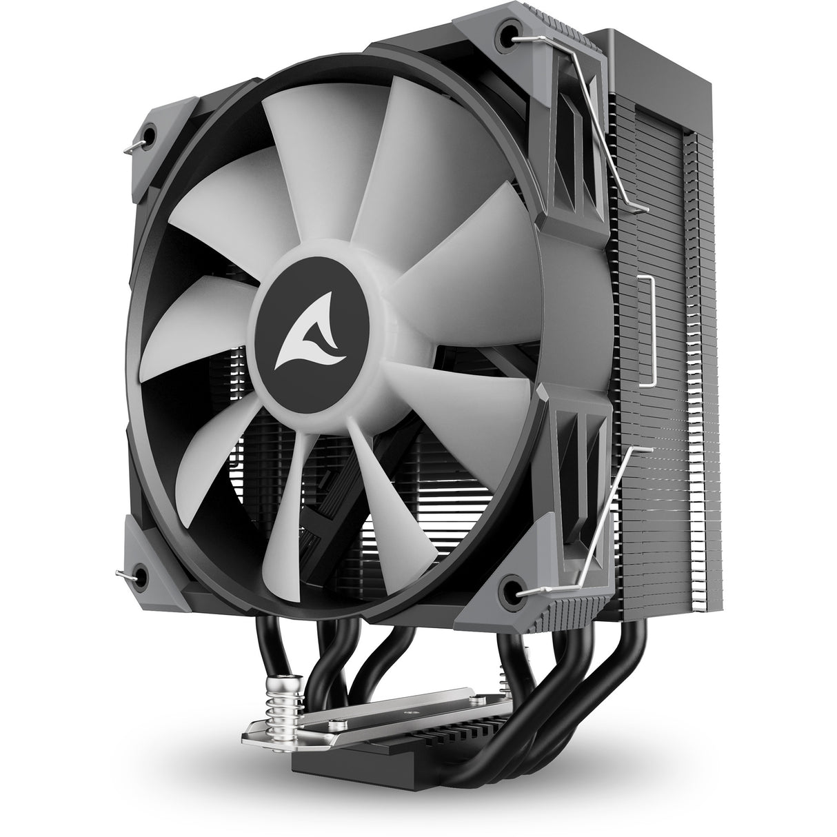 Sharkoon a40 rgb cpu køler (sort, 4-benet pwm blæserstik)