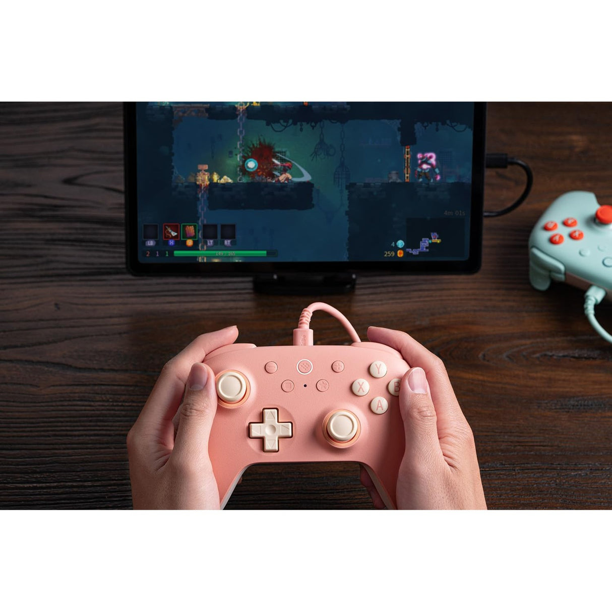 8bitdo ultimate 2c kablet gamepad (fersken lysegul)