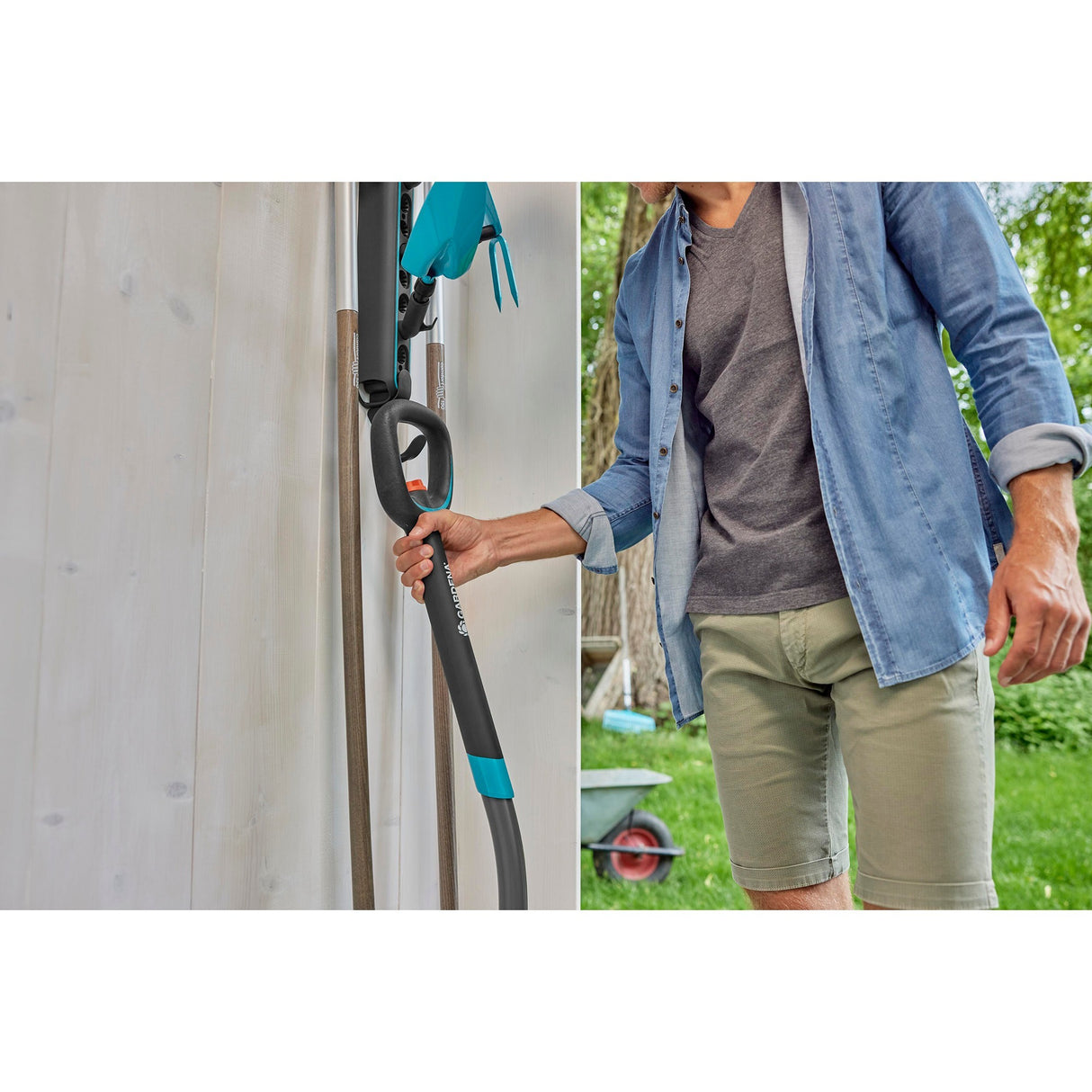 Gardena combisystem værktøjsstativ flex holder (mørkegrå turkis)