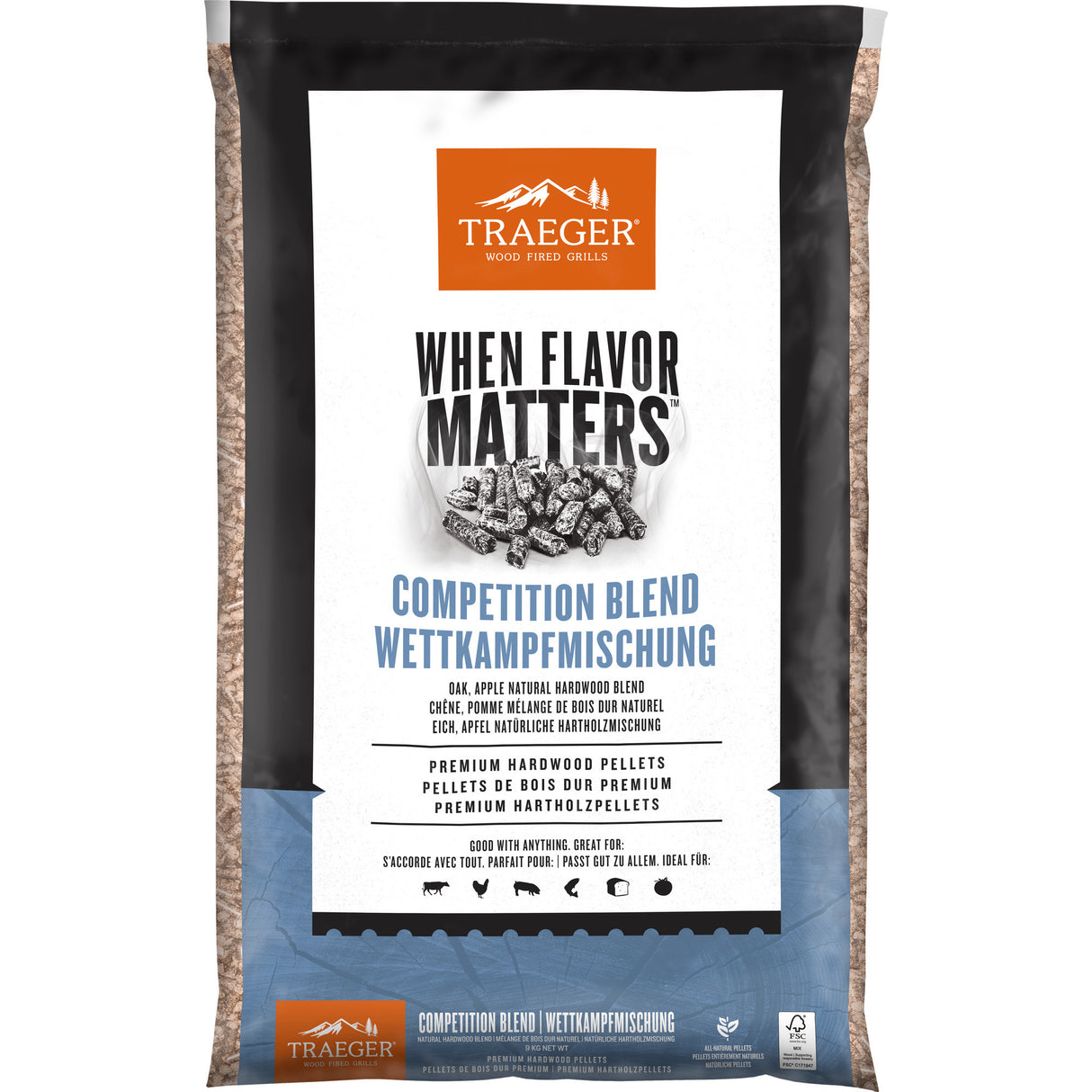 Traeger fsc - konkurrenceblanding pellets brændstof (9 kg)