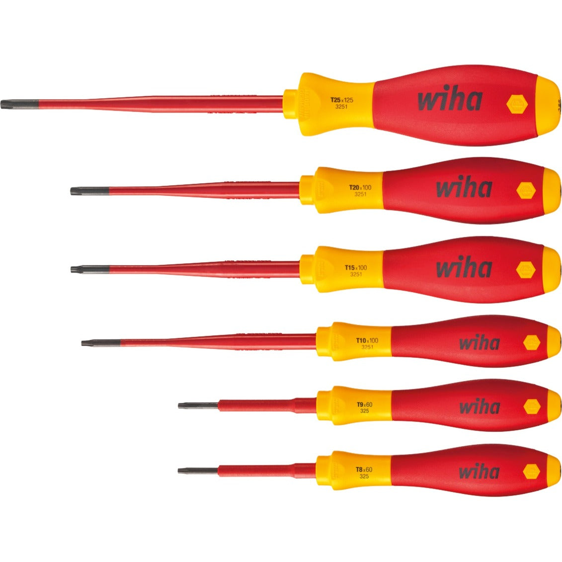 Wiha skruetrækkersæt blød finish elektrisk slimfix (rød gul, 6 stk.)