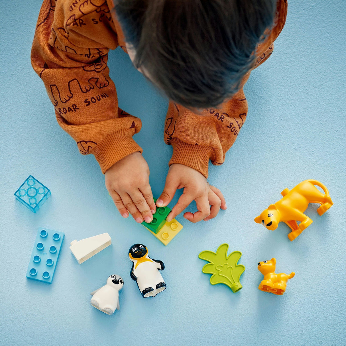 Lego duplo by 10442 familier af vilde dyr: pingviner og løver