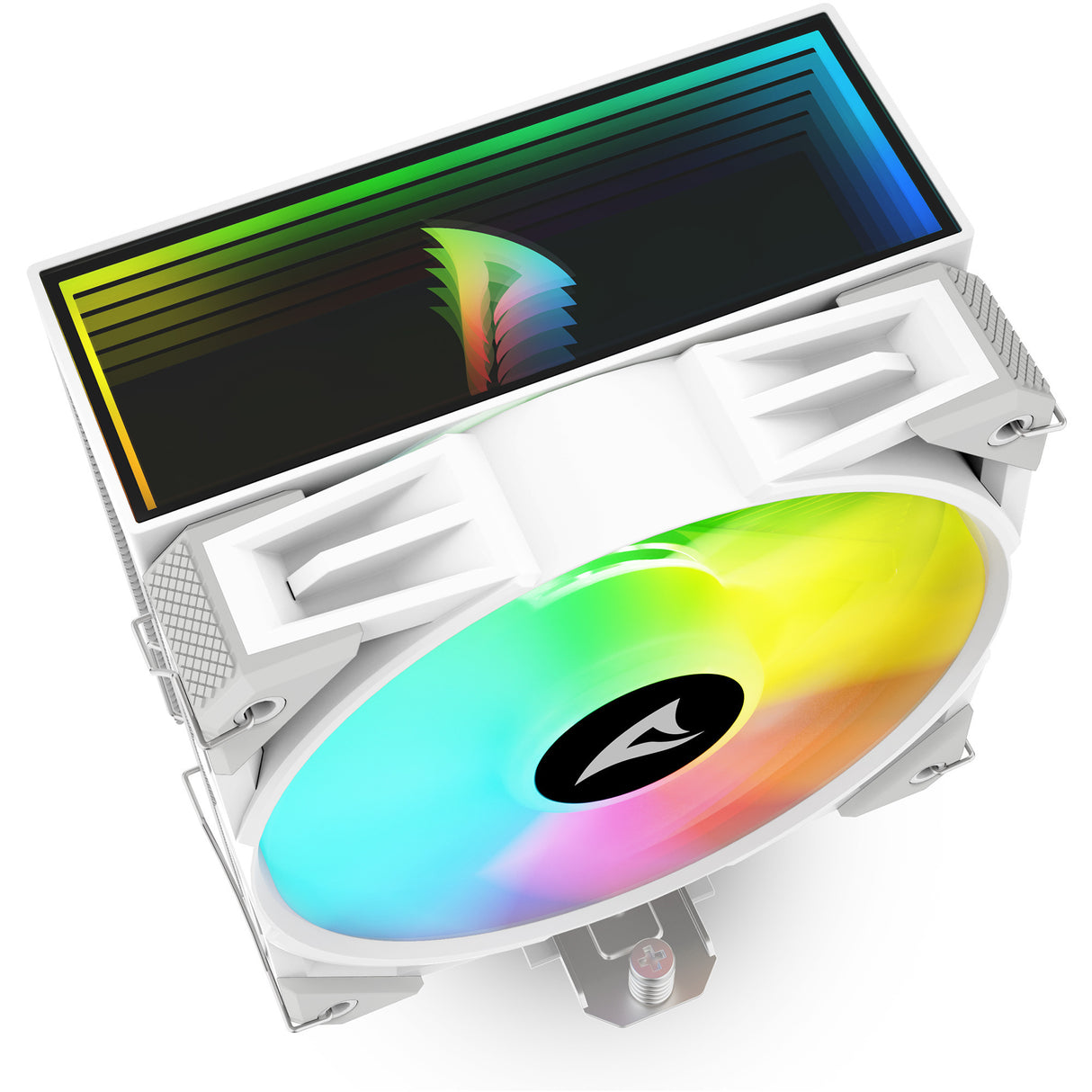 Sharkoon a40 rgb cpu køler (hvid, 4-benet pwm blæserstik)