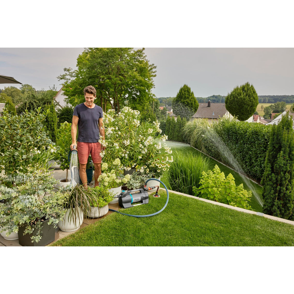 Gardena vandingspumpe 6300 silentcomfort (mørkegrå rustfrit stål, 1050 watt | Bluetooth)