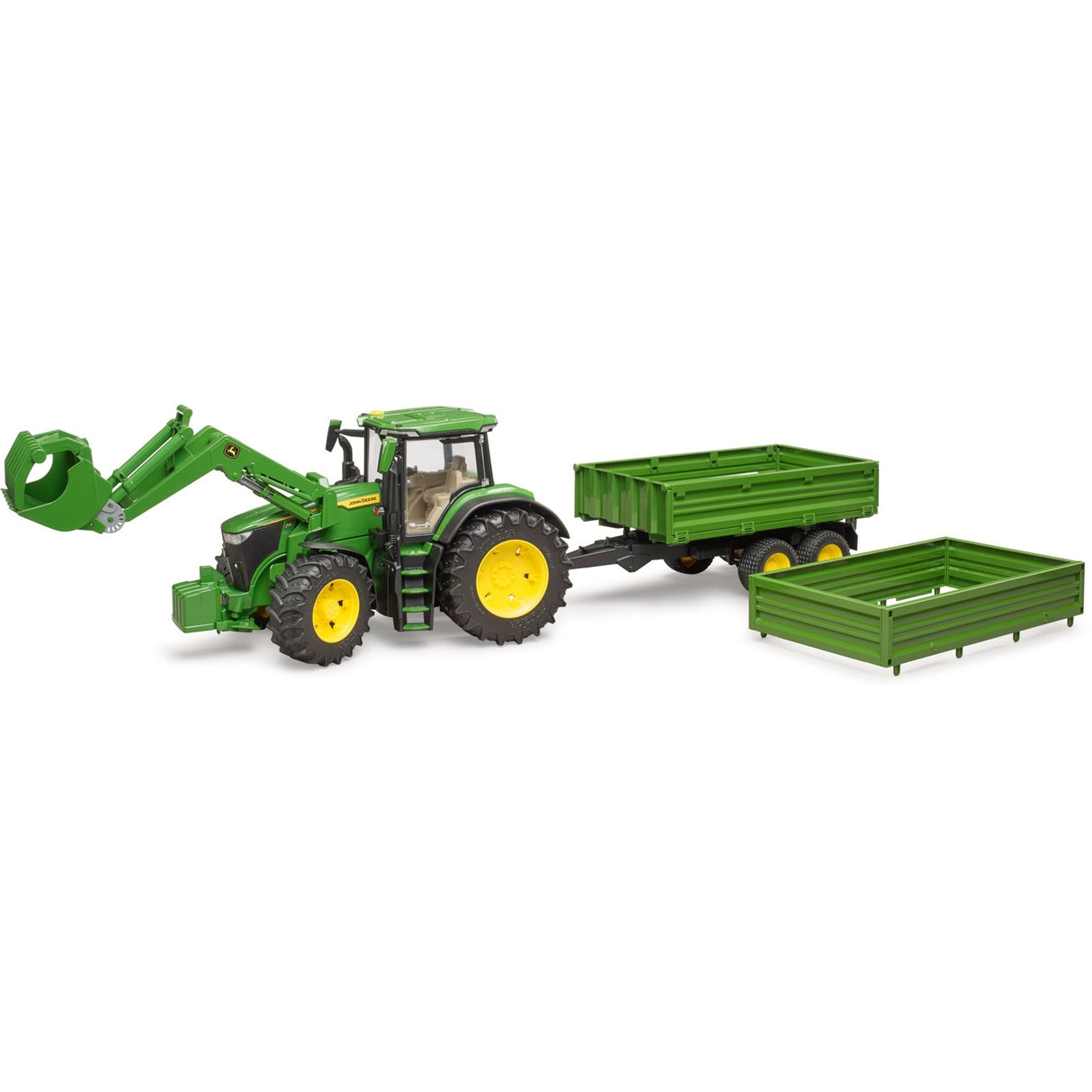 Bruder traktor John Deere 7R 350 med trailer
