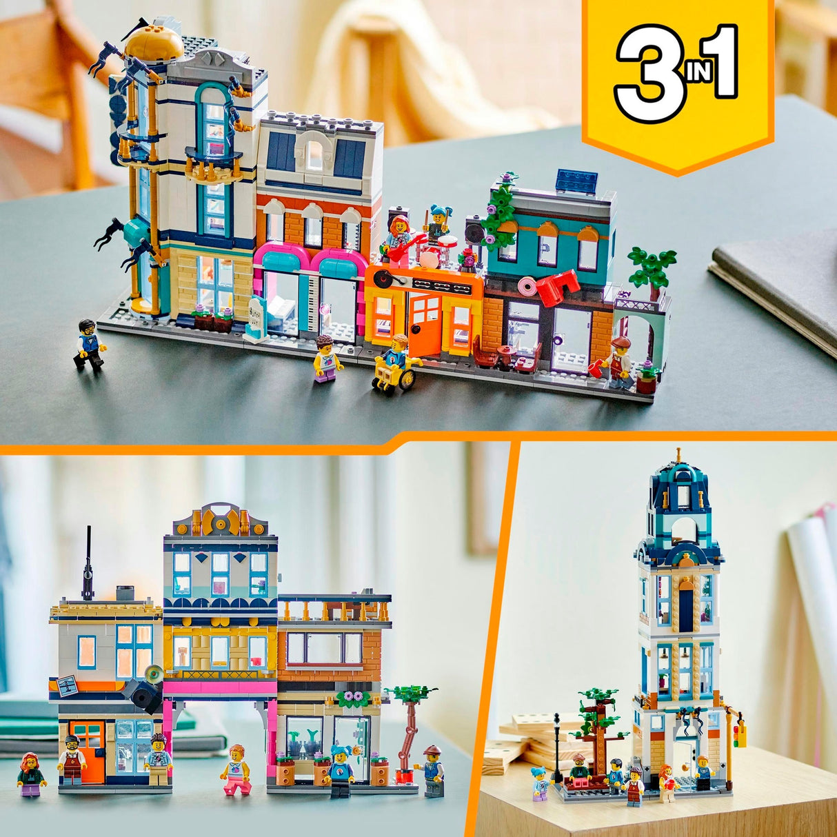 Lego Creator 3-i-1 - hovedgadebygningslegetøj (31141)