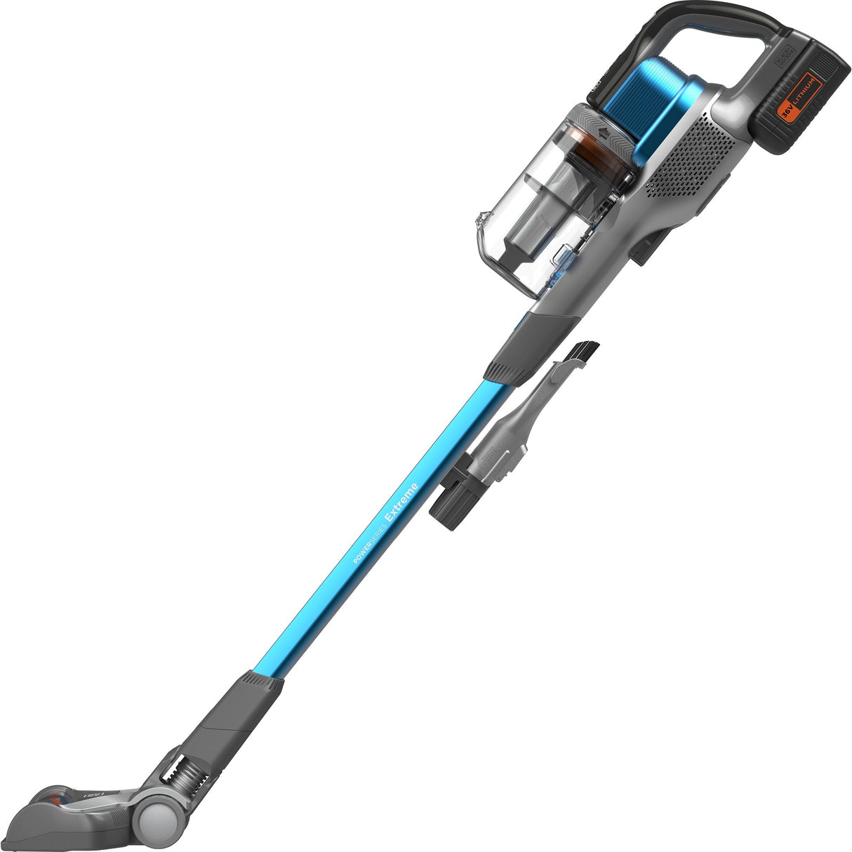 Black+decker 36v 4-i-1 stavstøvsuger (lyseblå grå)