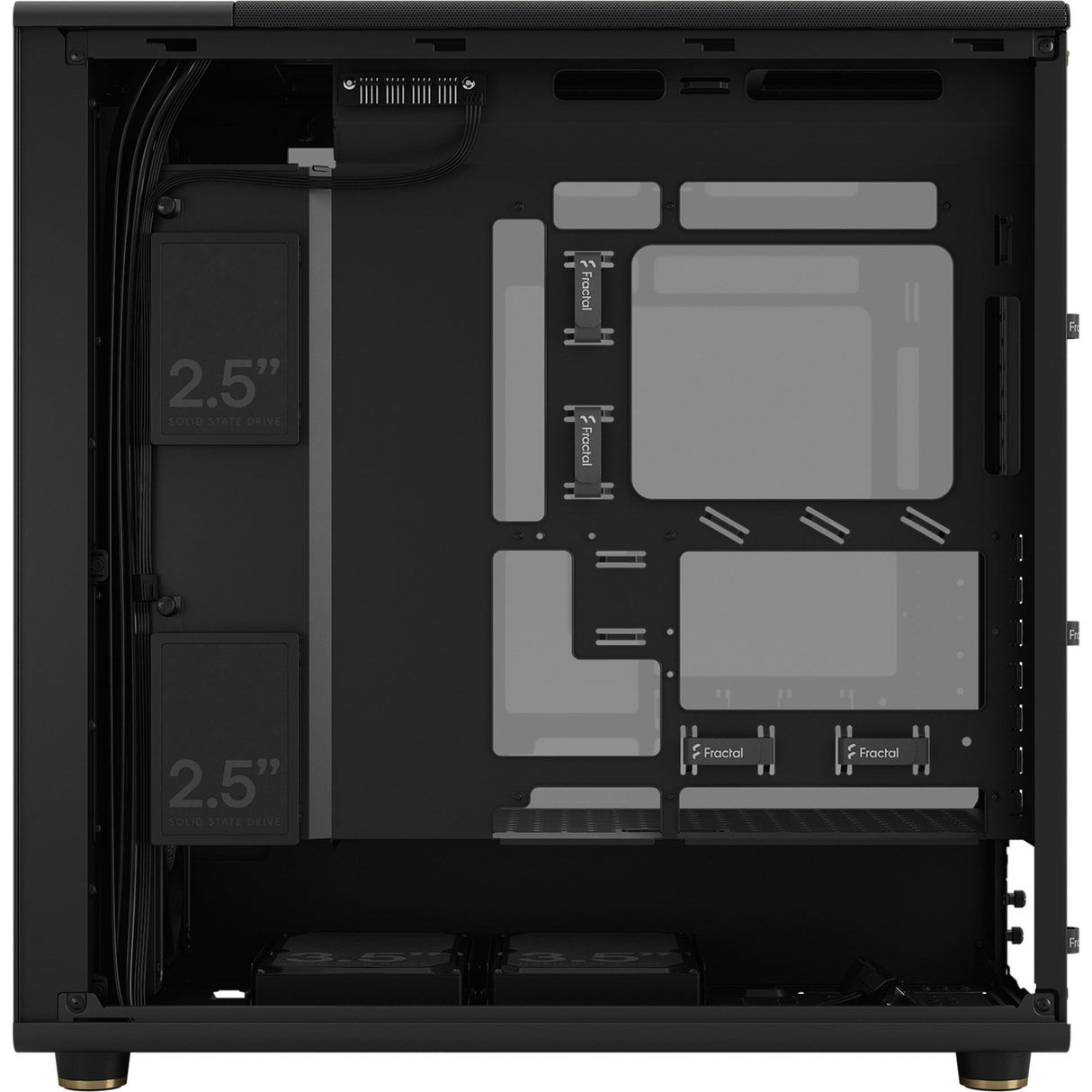 Fractal Design North XL RC Charcoal Black TG Dark Midi Tower Housing (sort træfarve | 2x USB-A | 1x USB-C | hærdet glas)