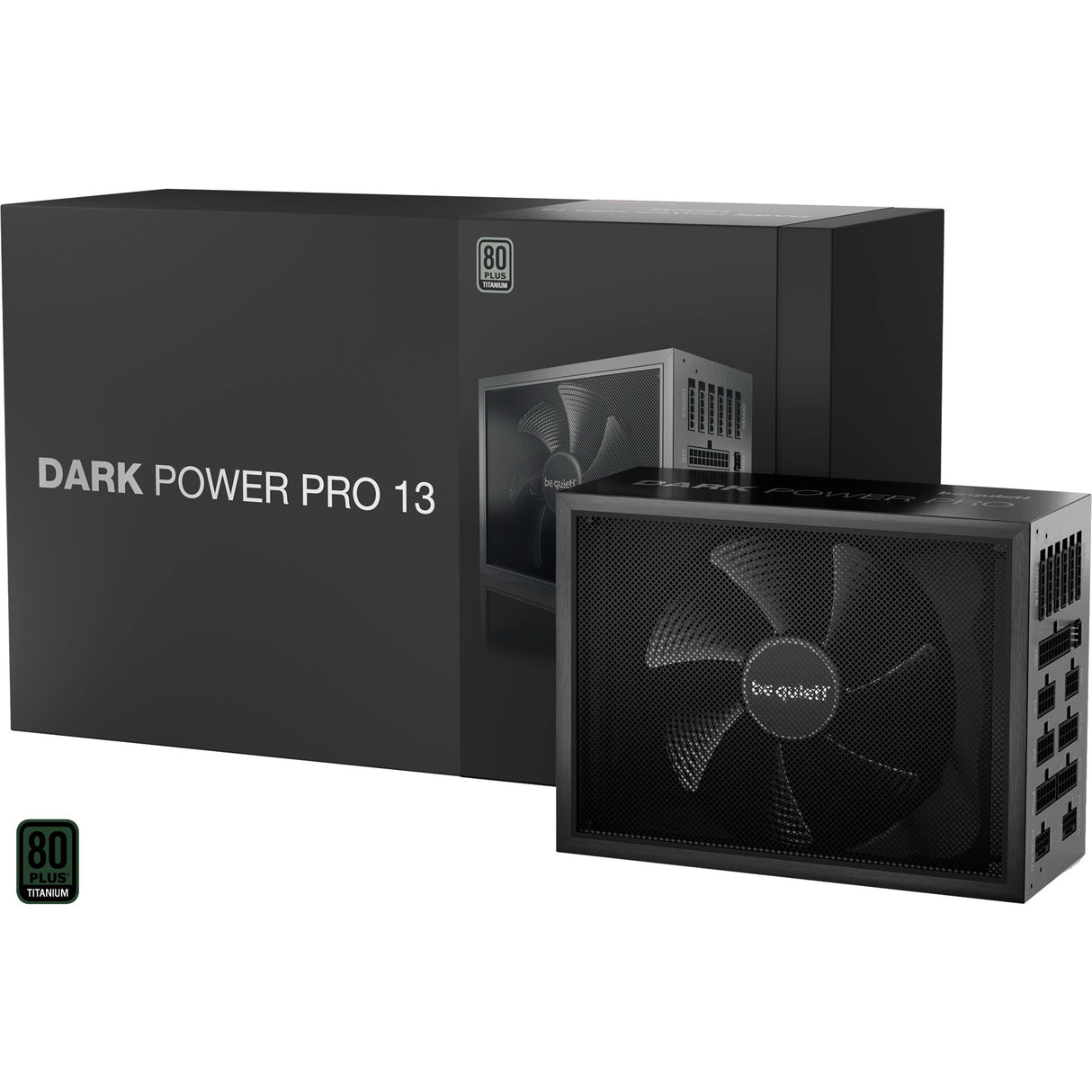 Vær stille! dark power pro 13 modulær 1300 watt strømforsyning (sort, 2x 12vhpwr, 6x pcie)
