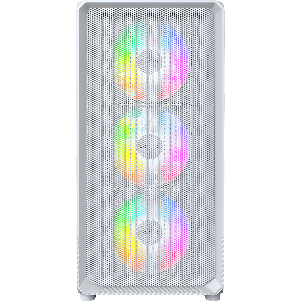 Montech x5m midi tårnhus (hvid | 2x USB-A | 1x USB-C | RGB | hærdet glas)
