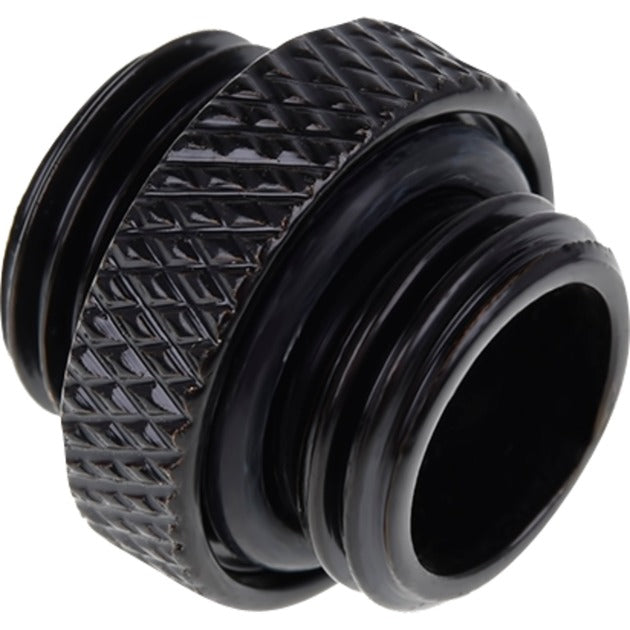 Alphacool eiszapfen dobbelt nippel g1 4 udvendig gevind til g1 4 udvendig gevindforbindelse (sort, til bløde slanger (PVC, silikone, neopren))