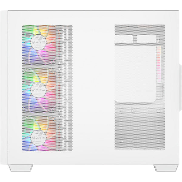 Xyz PC Gear Qubex Midi Tower-hus (hvid | 2x USB-A | 1x USB-C | Hærdet glas)