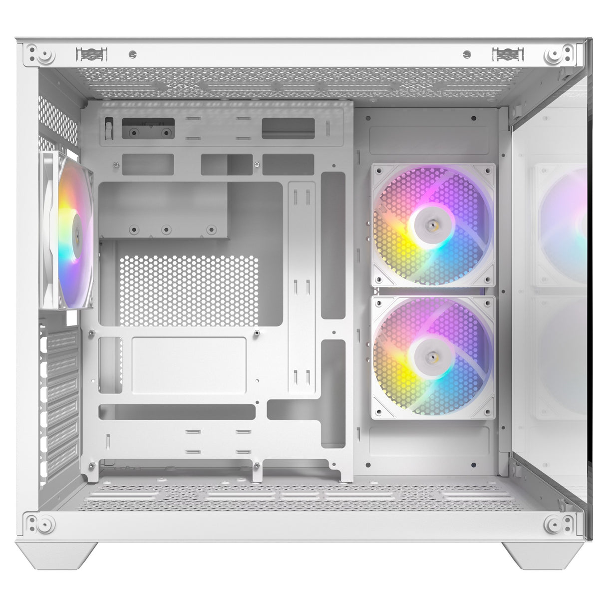 Antec cx800 argb midi tårnhus (hvid | 2x usb-a | hærdet glas)