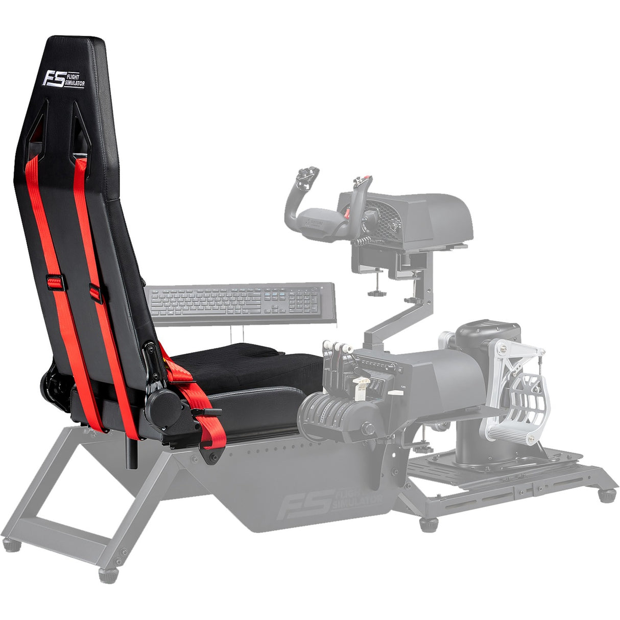 Næste niveau racing flysimulator sæde kun racing simulator (sort rød)