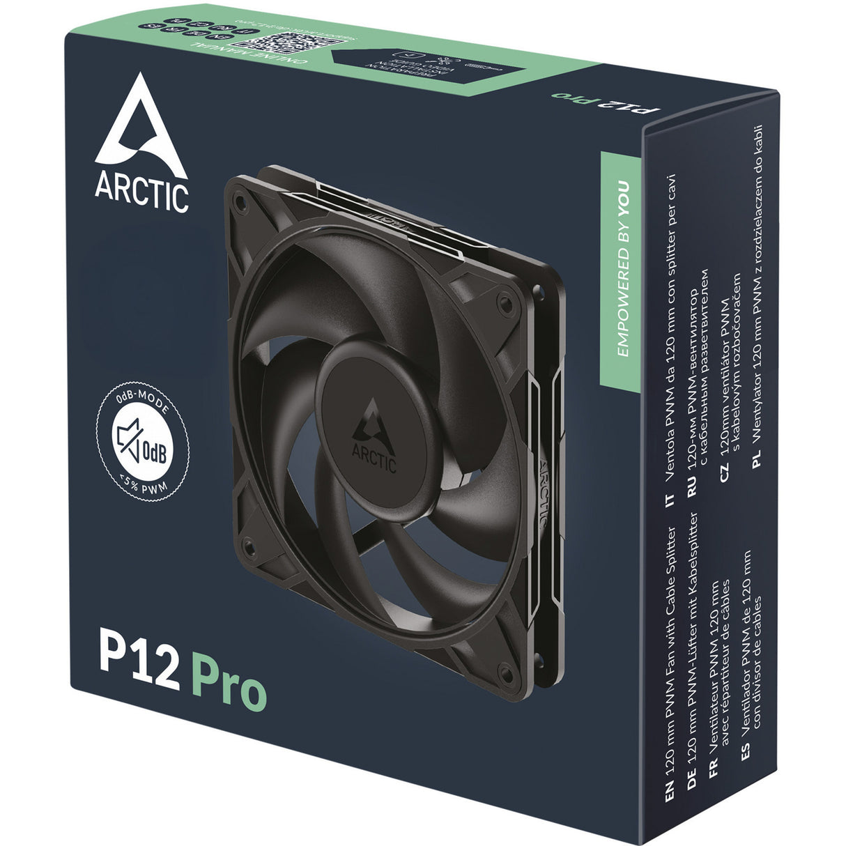 Arctic p12 pro case ventilator (sort, 120 x 120 x 25 mm, pwm)