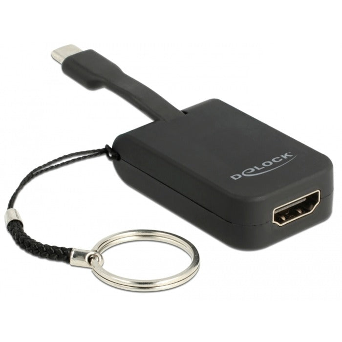Delock USB-C > HDMI-adapter nøglering (sort, 4k 30hz)