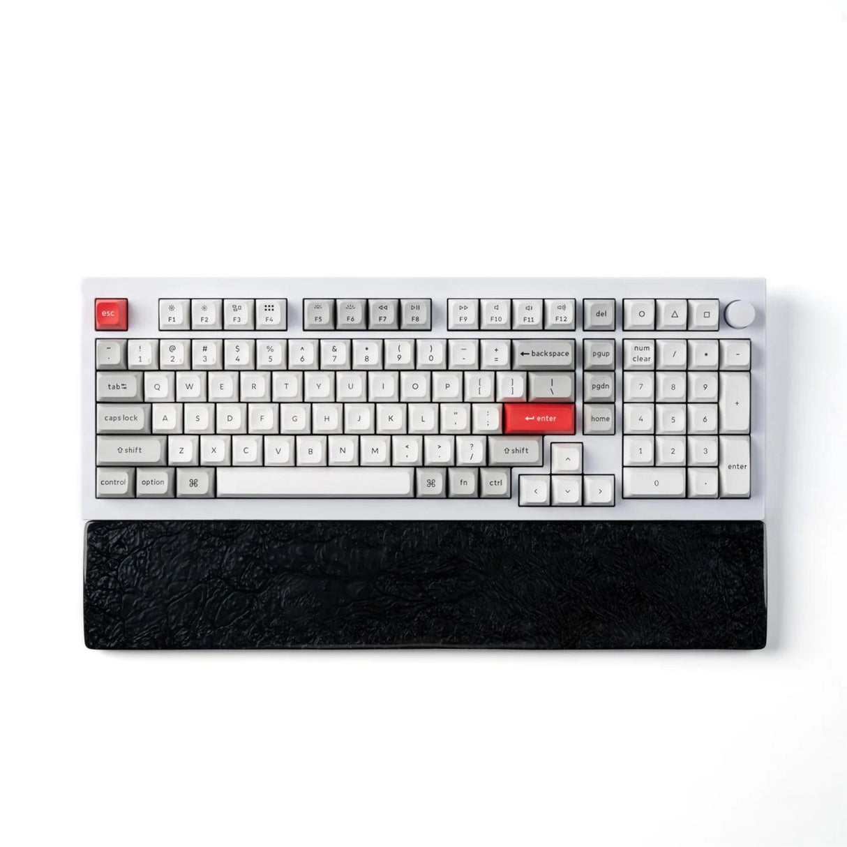 Keychron q12 q5 pro q5 max q5 he l3 resin håndledsstøtte håndledsstøtte (sort)