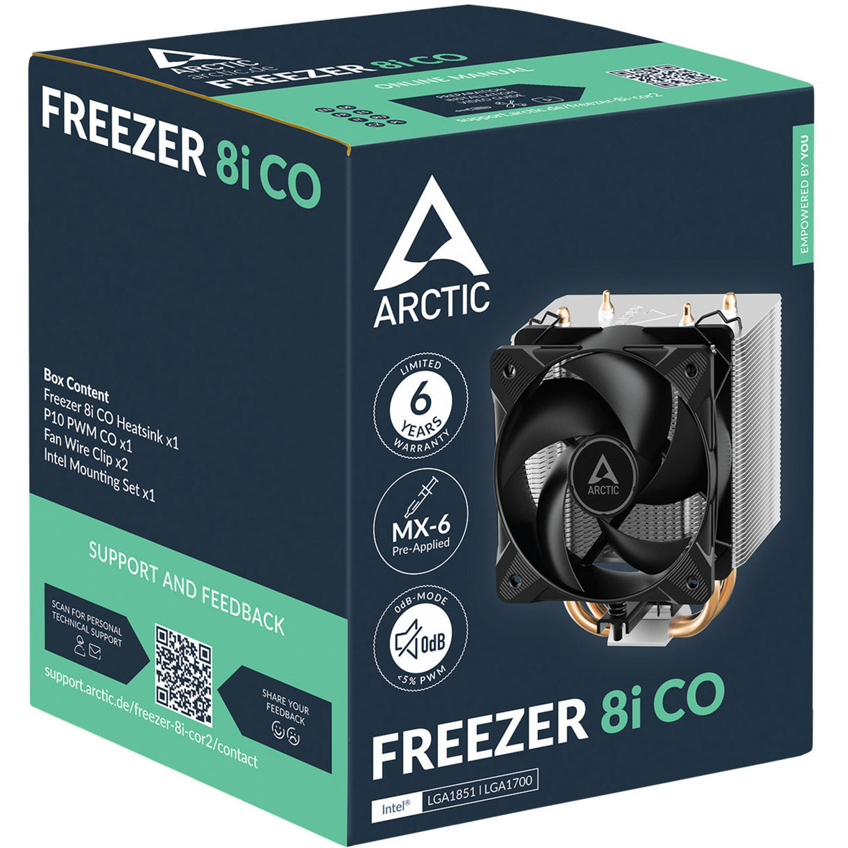 Arctic freezer 8i co CPU køler (4-pin PWM)