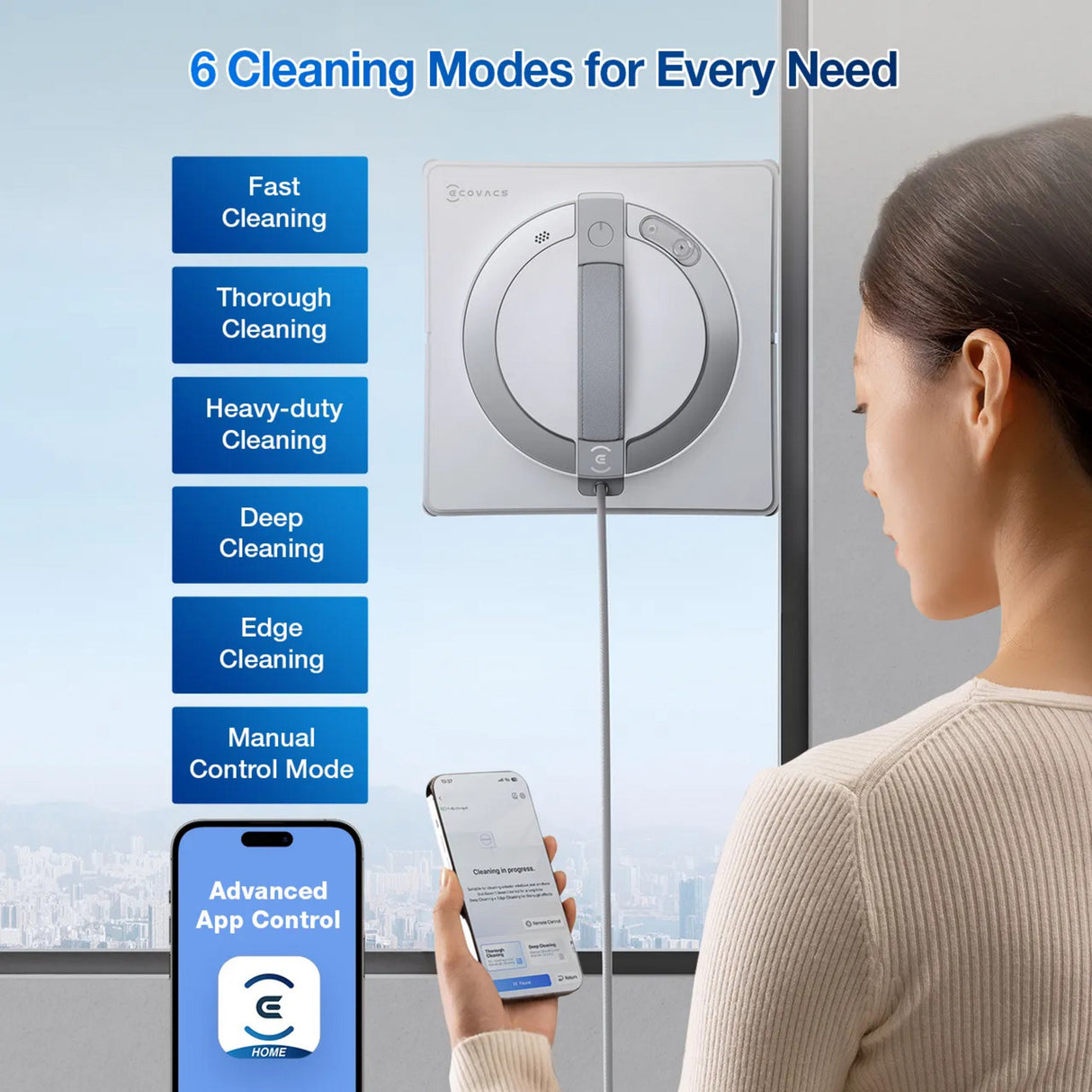 Ecovacs winbot w2 pro vinduespudser (hvid)