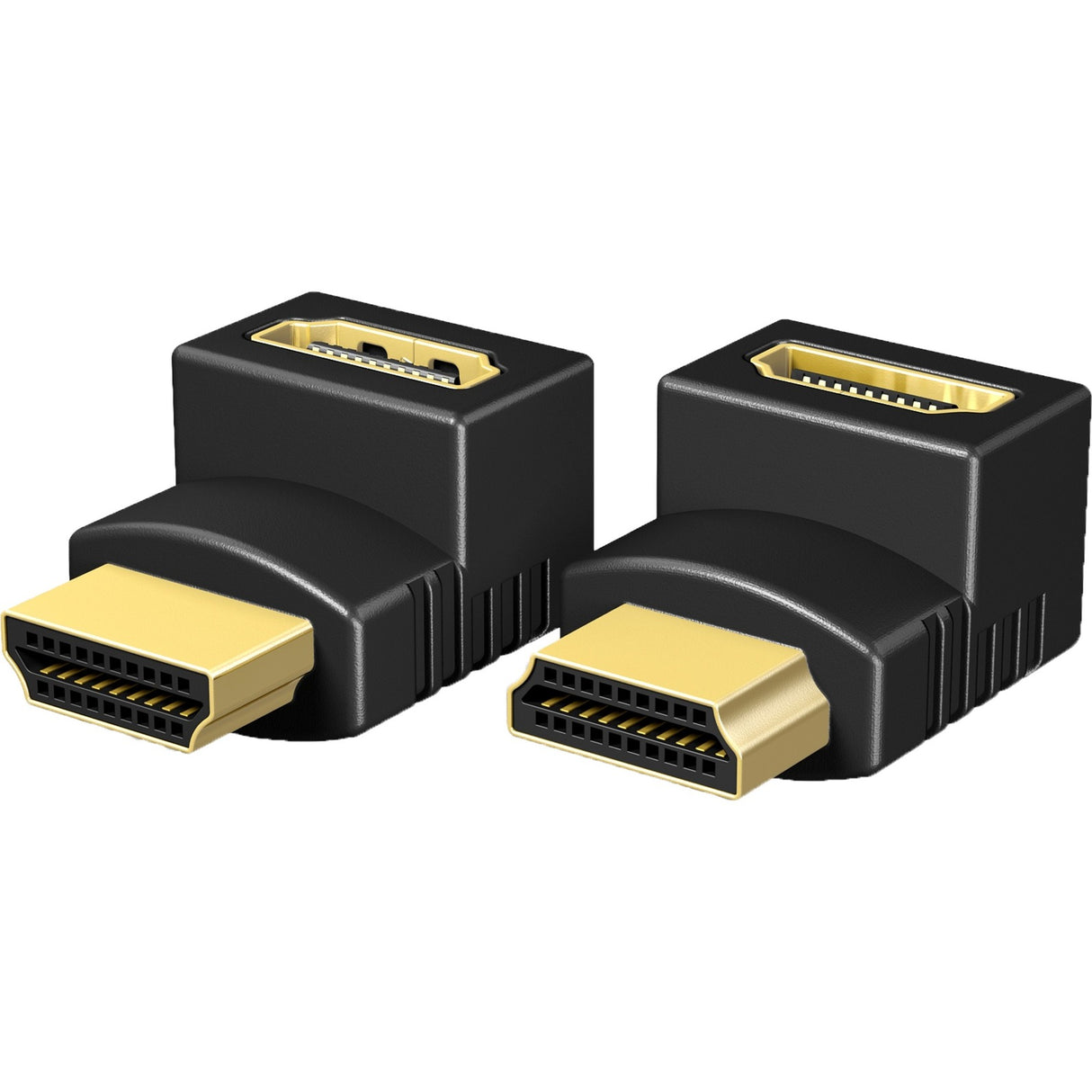 Icy box 2x HDMI-hjørneadaptere (sort, ib-cb009-1)