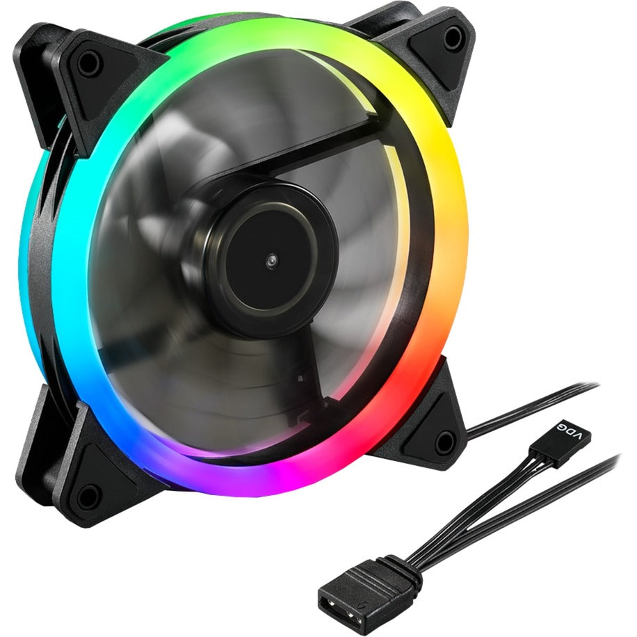 Sharkoon shark blades rgb case ventilator (sort, 120 x 120 x 25 mm)