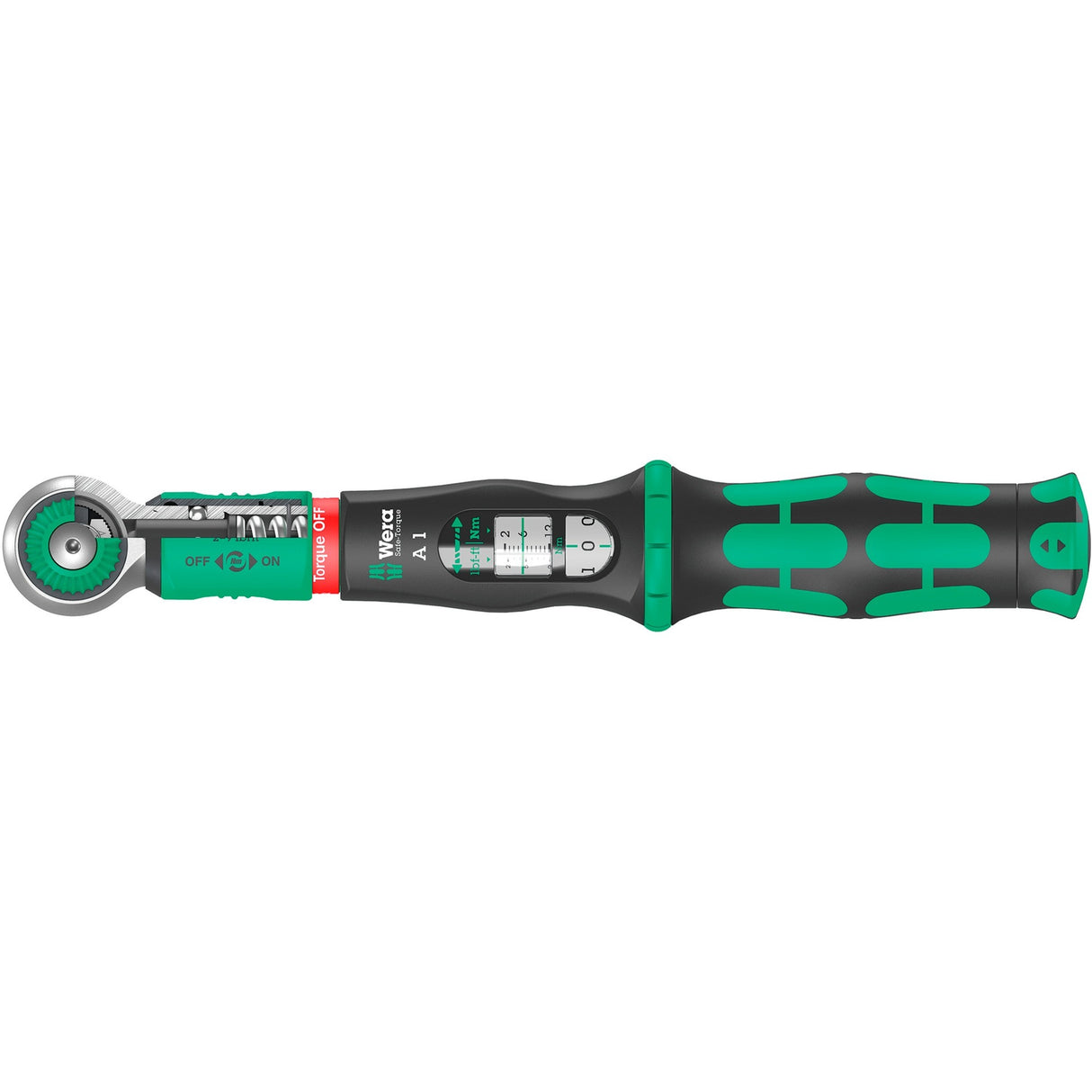 Wera safe-torque a 1 shk sæt 1 momentnøgle (sort grøn, 1 4 firkantet, 2-12 nm, 20 stk.)