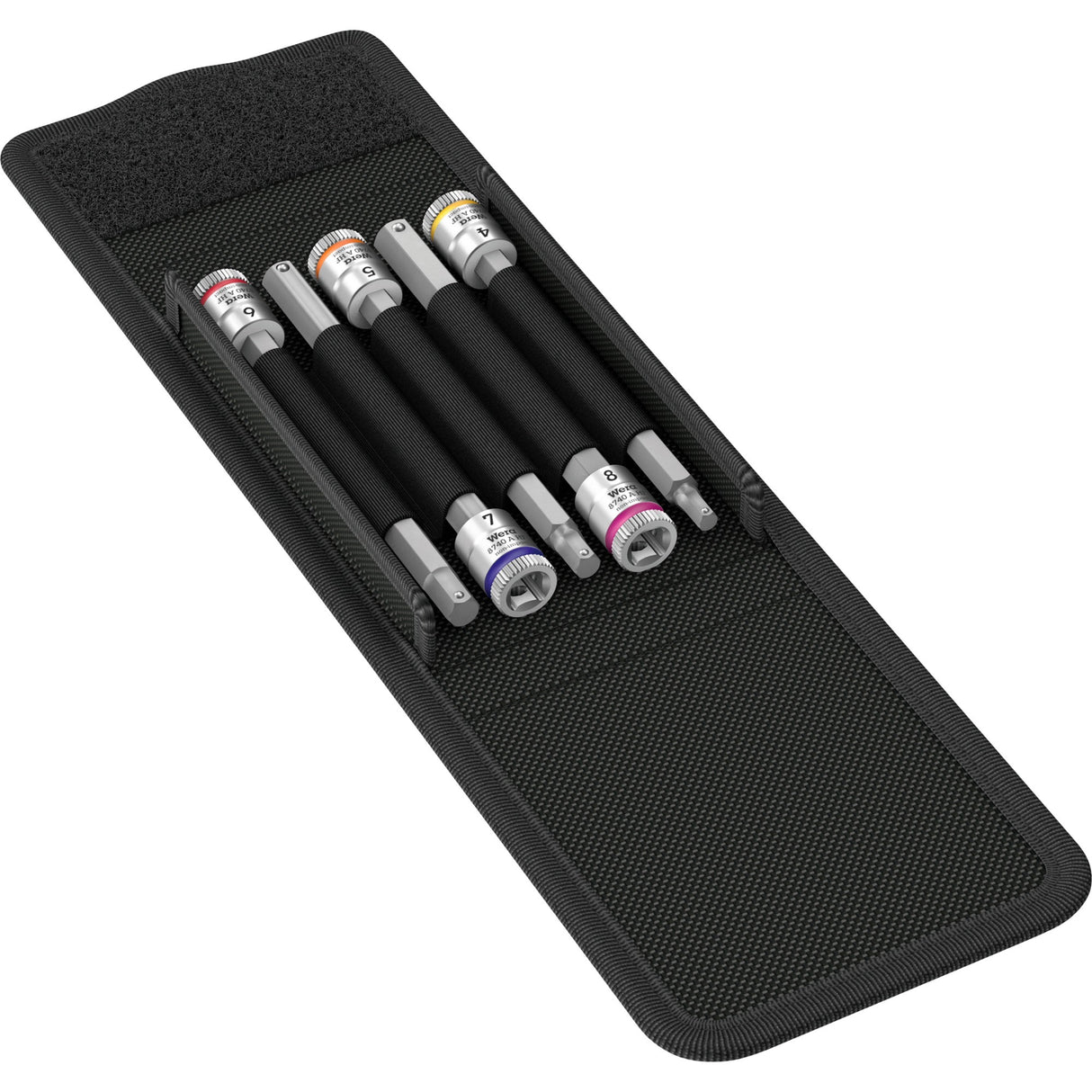 Wera 8740 a hf 1 zyklop bit topnøglesæt (sort sølv, 5-delt, med holdefunktion, 1 4-drev)