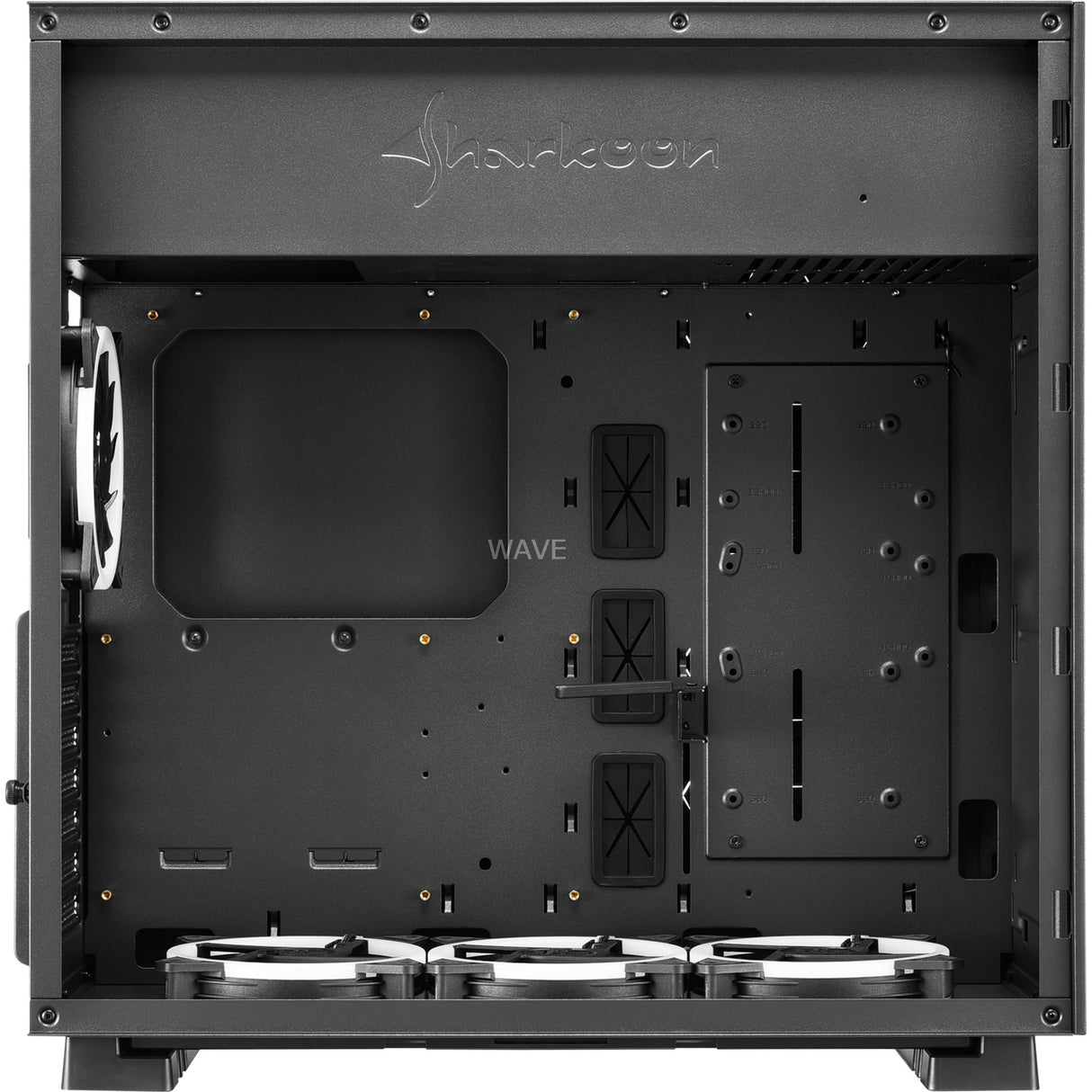 Sharkoon rgb midi tårnhus i rent stål (sort | 2x usb-a | rgb | vindue)