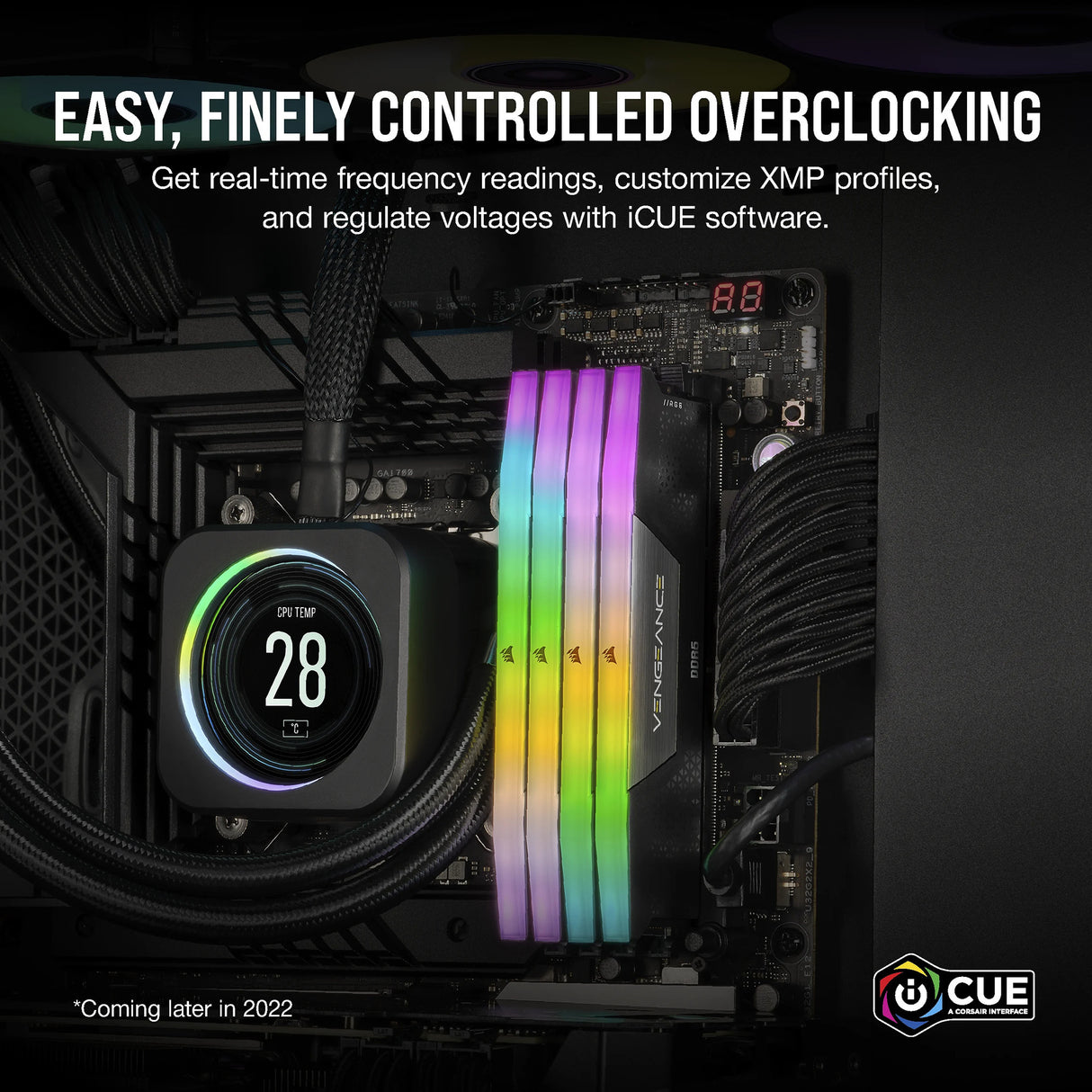 Corsair Vengeance RGB 32 GB DDR5-6000 (2x 16 GB) RAM (sort, cmh32gx5m2b6000c38, xmp 3.0)