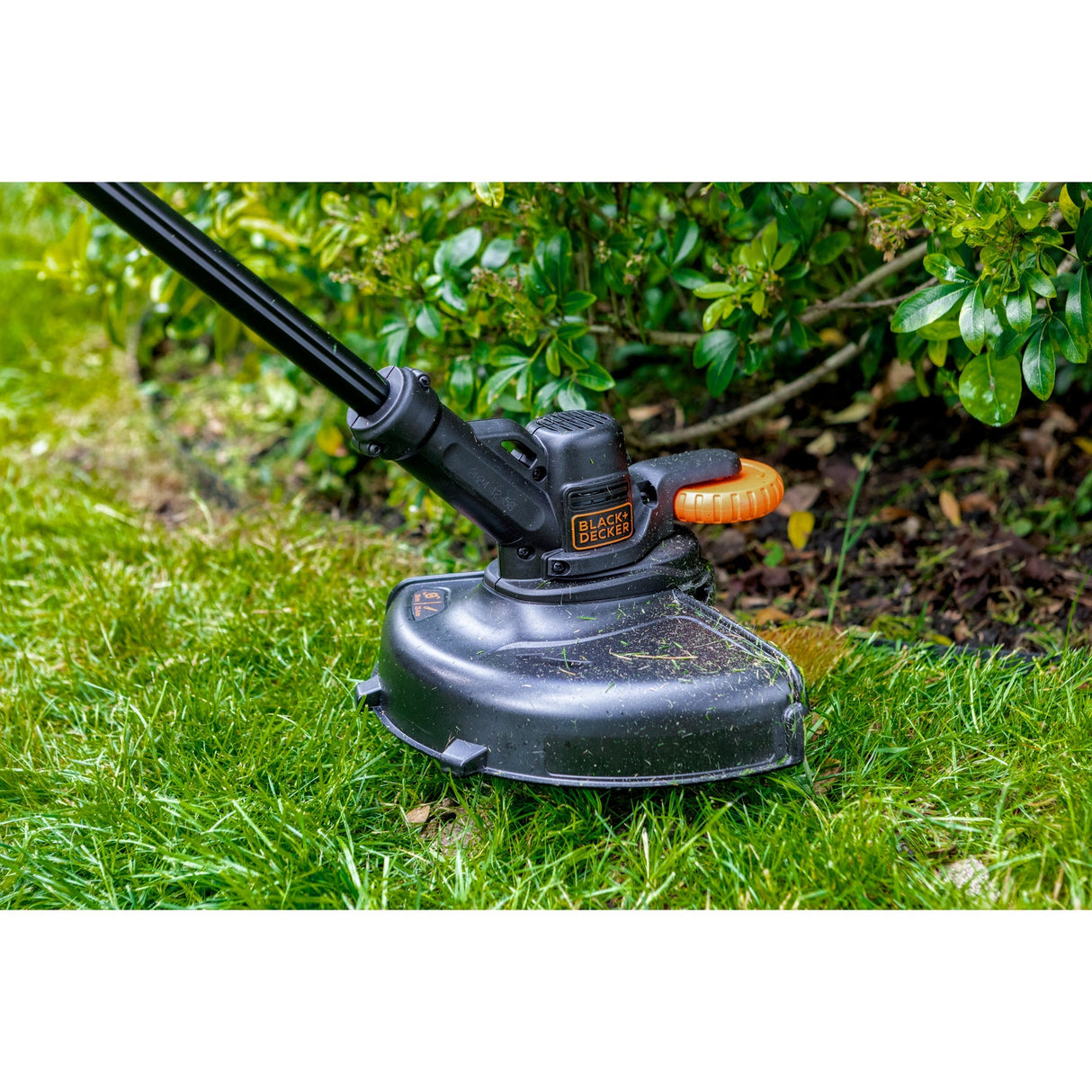 Black+decker 18v trimmer med 2 knive og batteri græstrimmer (sort orange, 25 cm, batteri inkluderet)