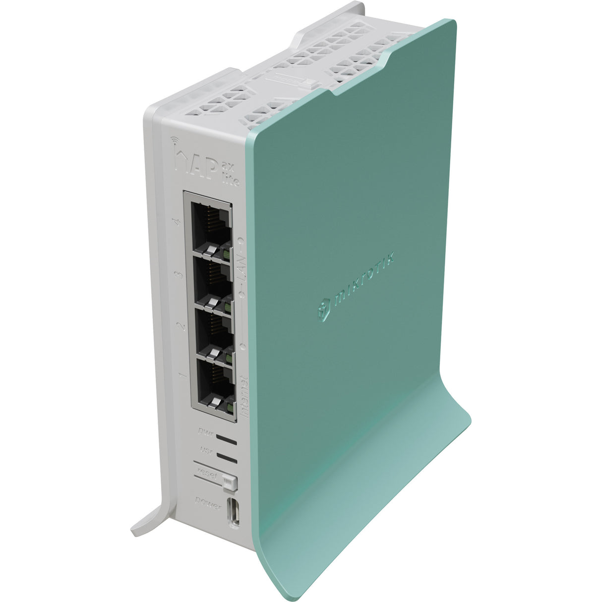 Mikrotik hap ax lite (l41g-2axd) adgangspunkt (hvid grøn, qualcomm ipq-5010 cpu, wifi 6)