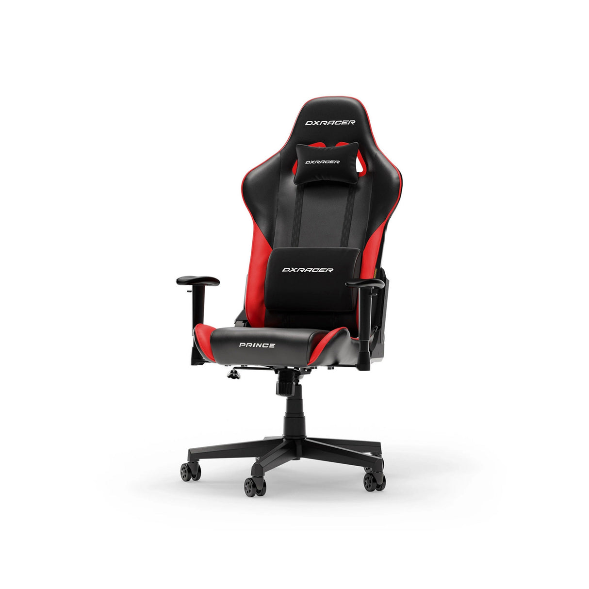 Dxracer prince l sort rød pvc læder gaming stol (sort rød)