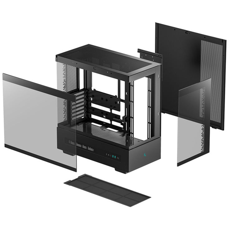 Deepcool ch690 digital midi tårnhus (sort | 2x USB-A | 1x USB-C | hærdet glas)