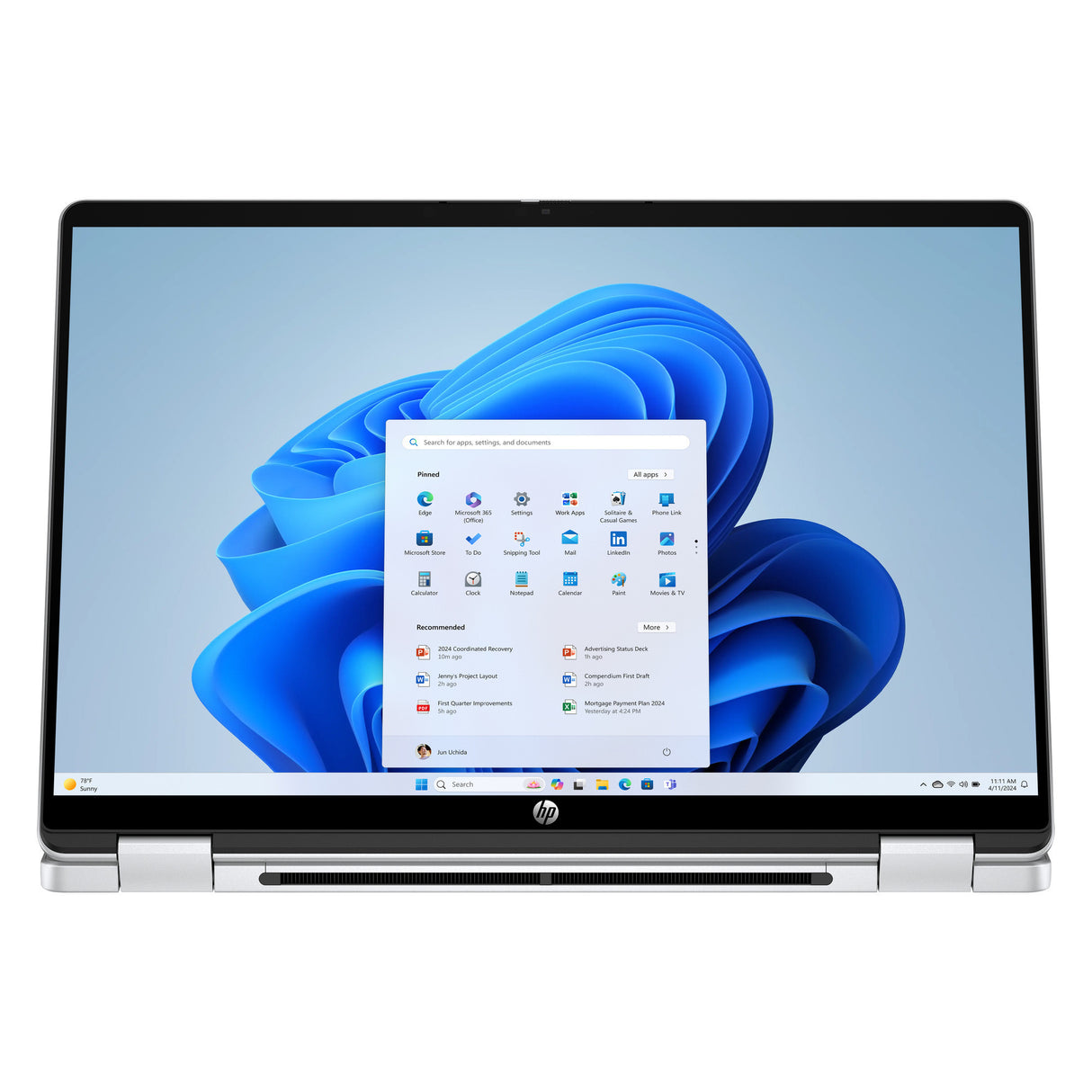 Hp omnibook 5 flip 2-in-1 14-fp0250ndx 14 laptop (zilver | core 5 120u | intel graphics | 8 gb | 512 gb ssd | touch)