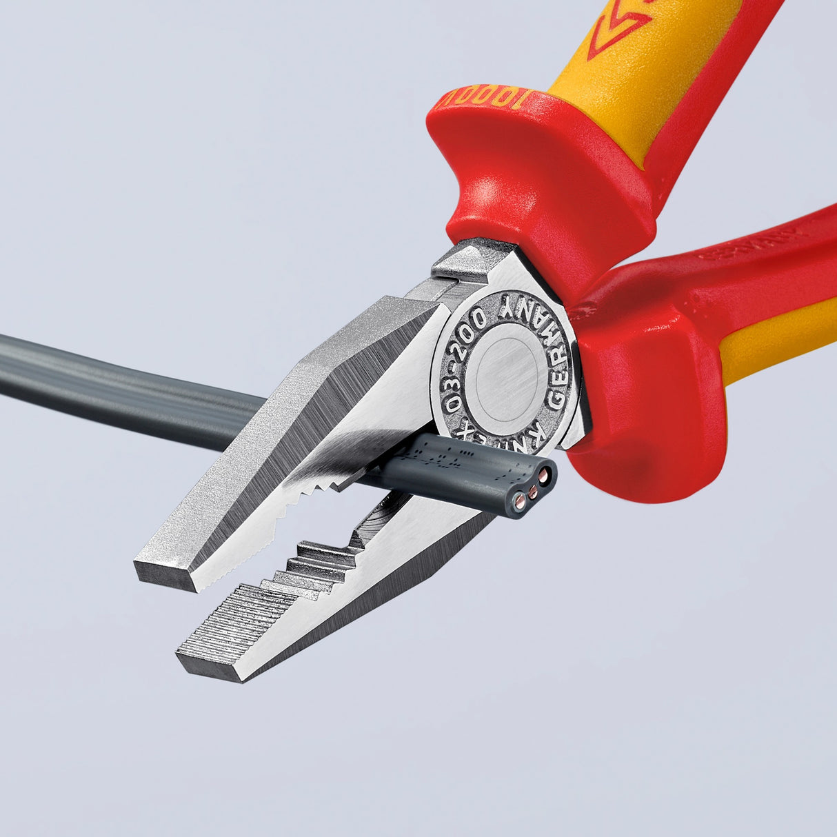 Knipex kombitang 03 06 200 vde kombitang (rød gul, 200mm)