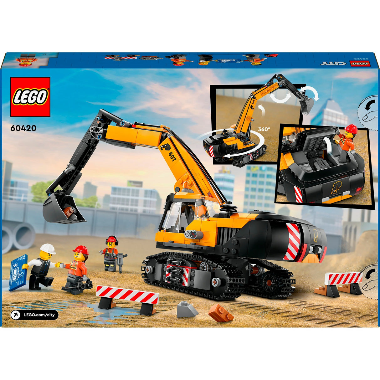 Lego city - gul gravemaskine byggelegetøj (60420)