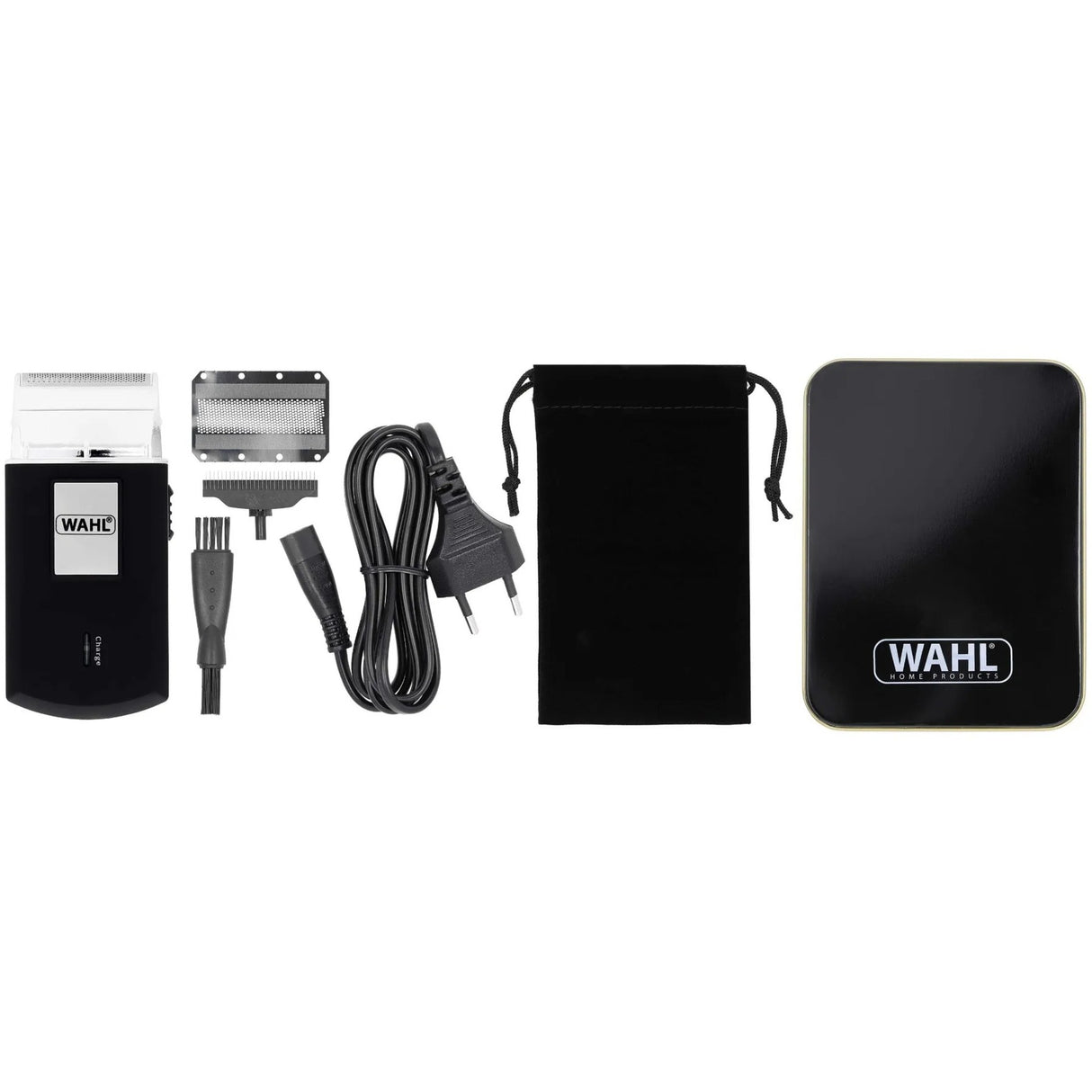 Wahl home products rejseshaversæt (sort og hvid, 8 dele)