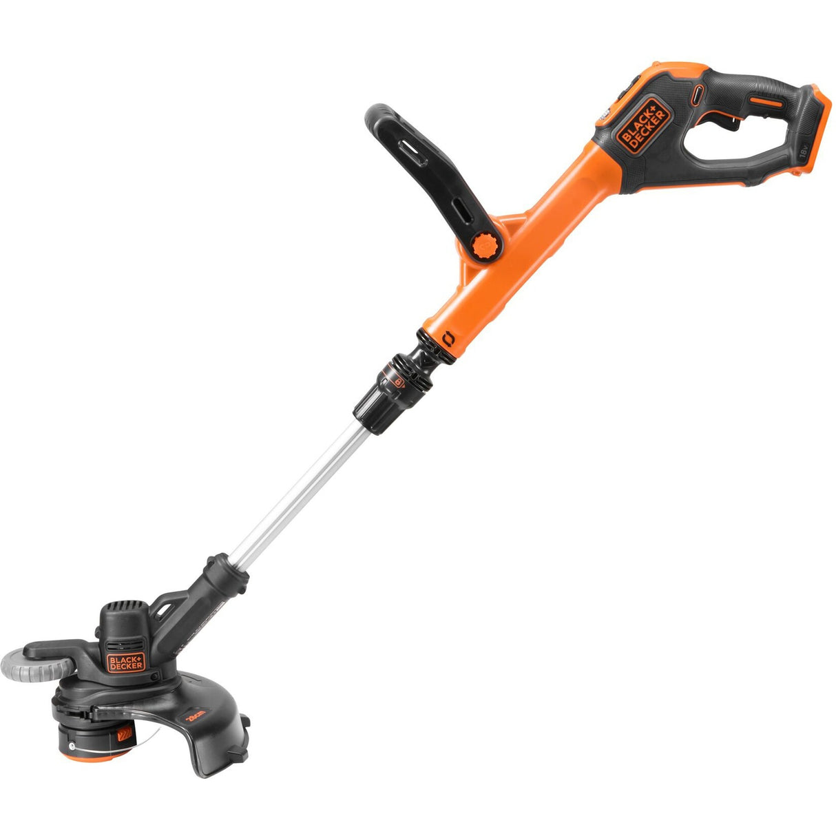 Black+decker batteri græstrimmer stc1820pcb (orange sort, batteri medfølger ikke)
