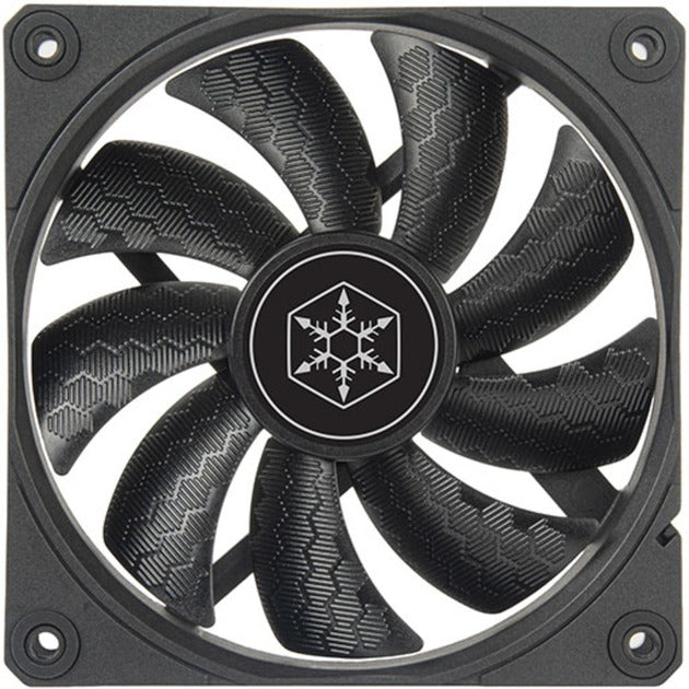 Silverstone shark force 120 kabinet blæser (sort, 120 x 120 x 25 mm, pwm)