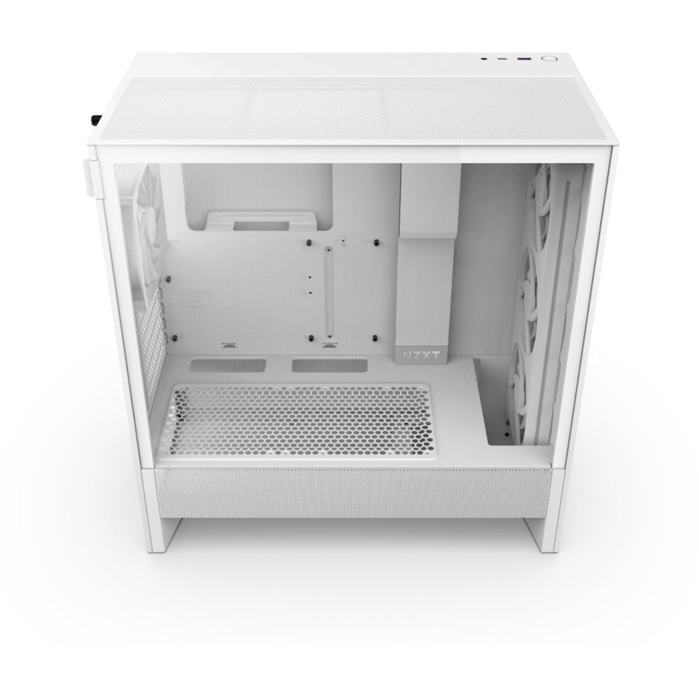 Nzxt h5 flow rgb v2 midi tårnhus (hvid | 1x usb-a | 1x usb-c | rgb | hærdet glas)