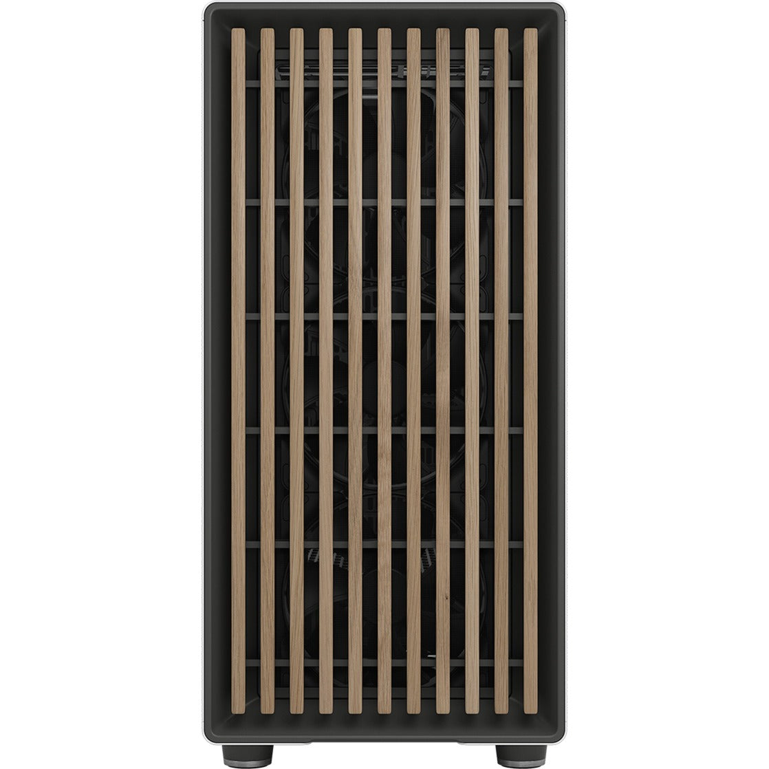 Fractal design nord xl midi tårnhus (hvid træfarve | 2x USB-A | 1x USB-C | hærdet glas)