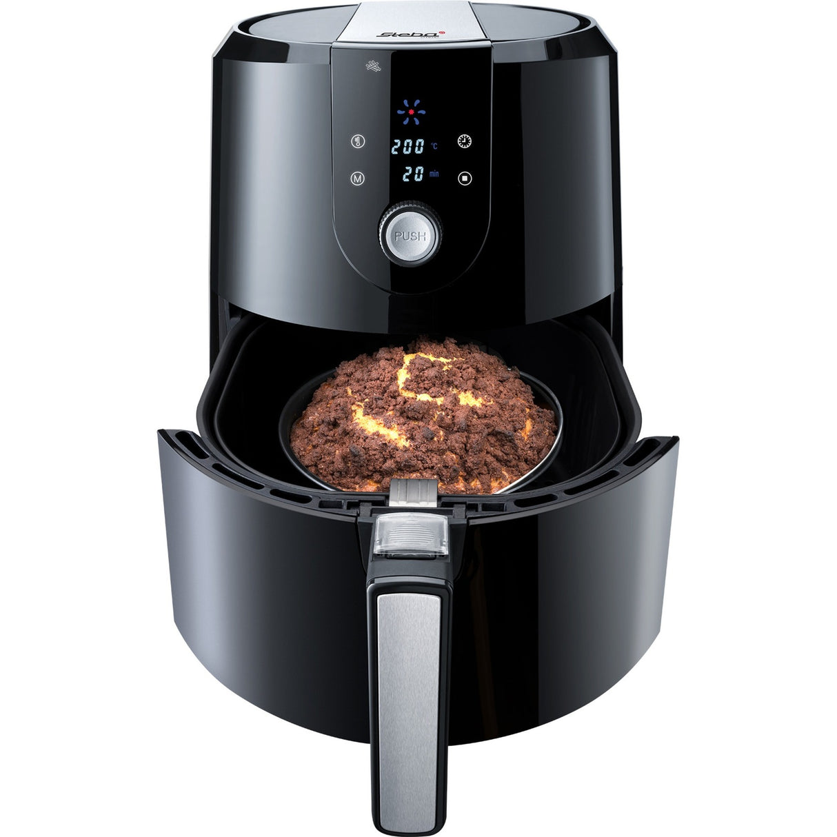 Steba HF 5000 XL varmluftsfrituregryde (sort rustfrit stål, 5,2 liter)