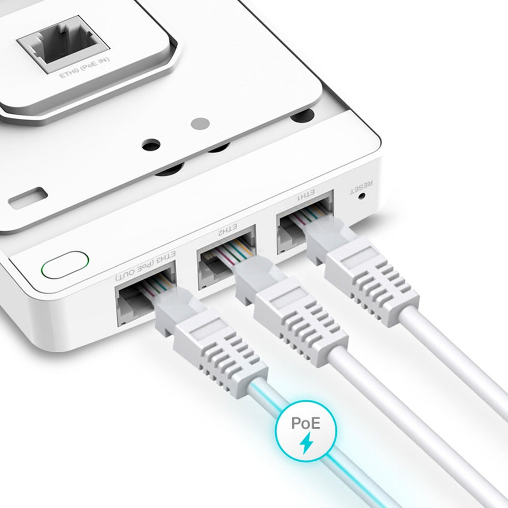 Tp-link omada eap615-wall ax1800 vægplade wifi 6 adgangspunkt (hvid, poe)
